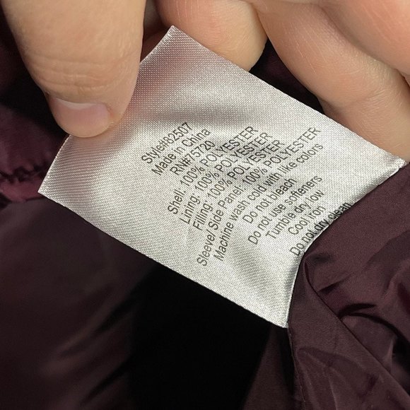 BKE Sport Woman's Shiny Metallic Plum Zip Up Hooded Jacket Size XL - Picture 5 of 7